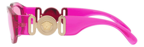 Gafas De Sol Unisex Versace Con Montura Fuxia Transparente,