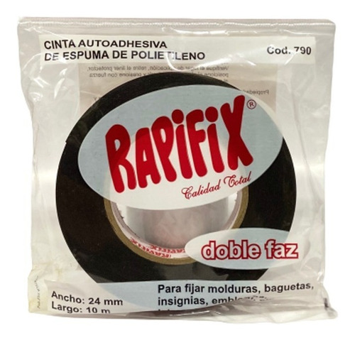 Cinta Doble Faz 24mm X 10m -moldura -insignias Auto -rapifix