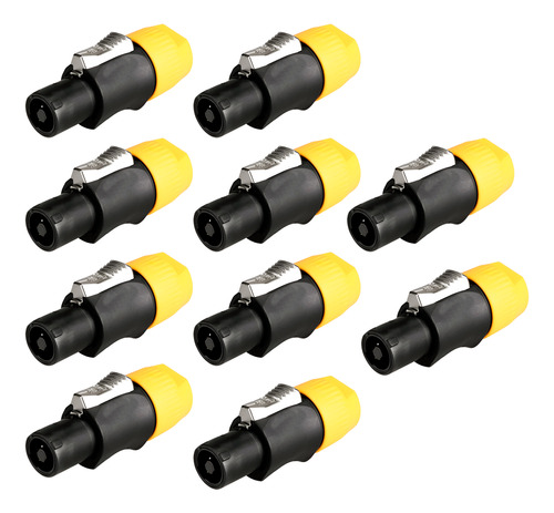 Kit Com 10 Conector Speakon Santo Angelo Macho 4 Polos Linha