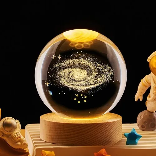 Luz Nocturna Bola De Cristal Planetario