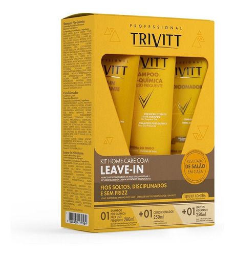 Kit Home Care Manutenção Trivitt Com Leave In Hidratante