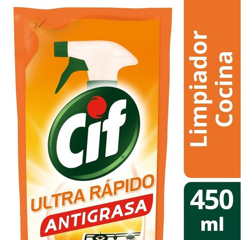 Cif Antigrasa Ultra Rápido Repuesto 450ml