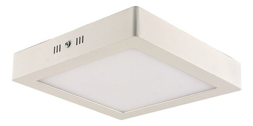 Luminária Led Sobrepor Blumenau Branca 12w 3.000k 17x17x3 Cor Branco 110V/220V