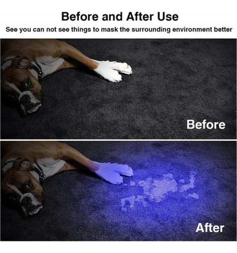 . 1 Mini Linterna Ultravioleta De Luz Negra