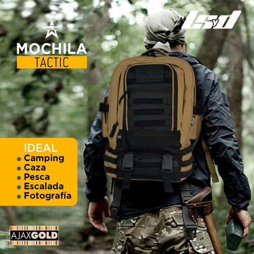 Imagen 2 de 10 de Mochila Tactica Militar Camping Asalto Trekking 45 Litros