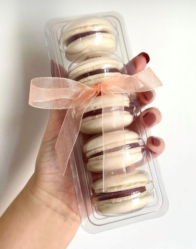 Imagem 10 de 10 de Embalagem Para 5 Macarons (maiores) 100 Un Frete Grátis