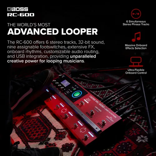 Boss Rc-600 Loop Station Pedalera De Procesamiento Rojo | Cuotas