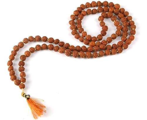 Beads Hub Auténtico Rudraksh Mala-5face- Genuino Himalaya Ru