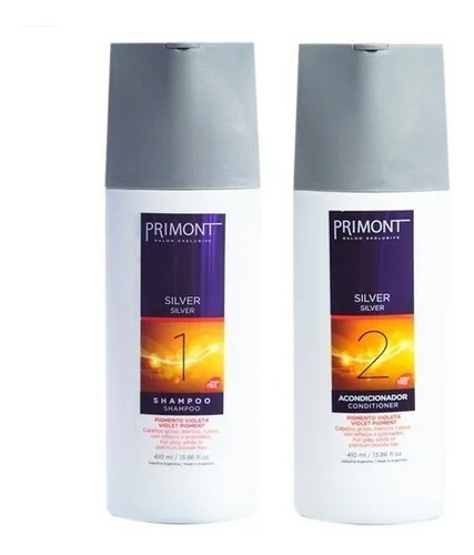 Primont Silver Matizador Shampoo Acondicionador 410ml Local