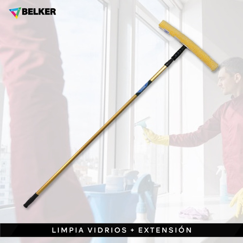 Fregona De Microfibra P/vidrio 45cm + Extensión 60cm Ettore