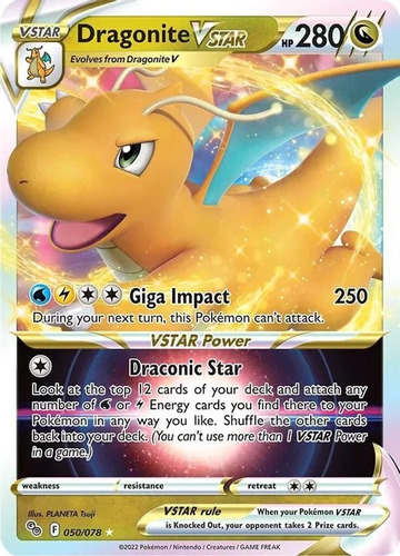 Dragonite Vstar Original Con Doble Proteccion Pokemon Tcg