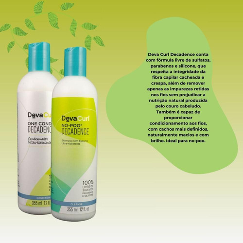 Devacurl No-poo Decadence Kit Shampoo E Condicionador 355ml