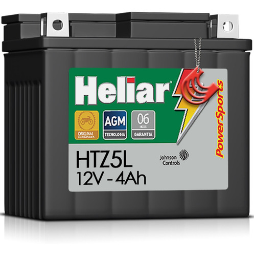 Heliar Bateria Htz5 4ah 125 / 150 Cg Fan Titan Biz Nxr Bros