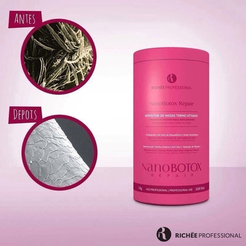 Nanobotx Richee 1 Kilo+alisado Argan E Ojon 3 Pasos 250gr