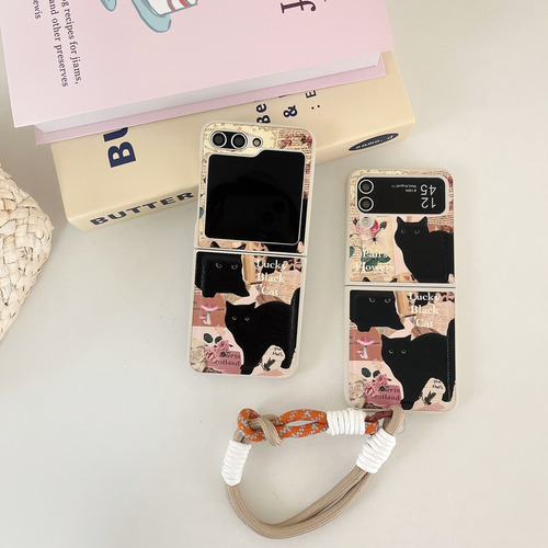 Gato Negro Cortex For Z Flip3/4/5 Funda Para Teléfono
