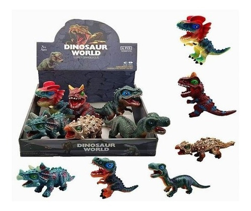 Set 6 Un Dinosaurio Dibujos Animados Juguete Didáctico