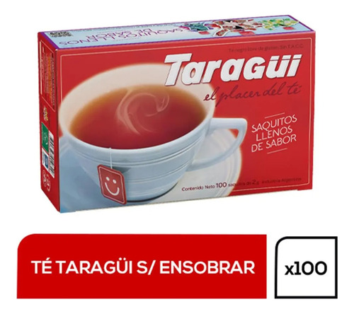 Caja De Te Taragui De 100 Saquitos X Pack De 5 Unidades 