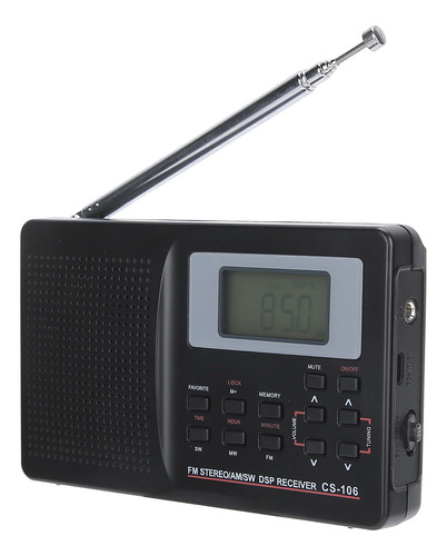 Mini Receptor De Radio De Banda Completa Cs106 Fm/am/sw/mw C