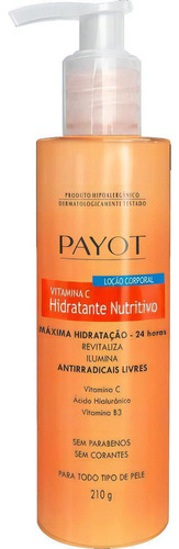 Hidratante Corporal Payot Nutritivo Vitamina C - 210g Momento de aplicação Dia/Noite Tipo de pele Todo tipo de pele