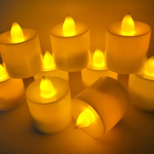 Imagen 2 de 10 de Velas Led Calida X 6 Vela Decoracion Luminosa Cotillon