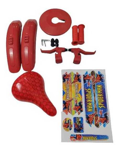 Kit Infantil Montagem Bike Bicicleta Aro 16 Homem Aranha