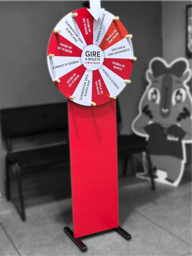 Roleta De Prêmios 1,70x0,60m - Personalizada Com Totem