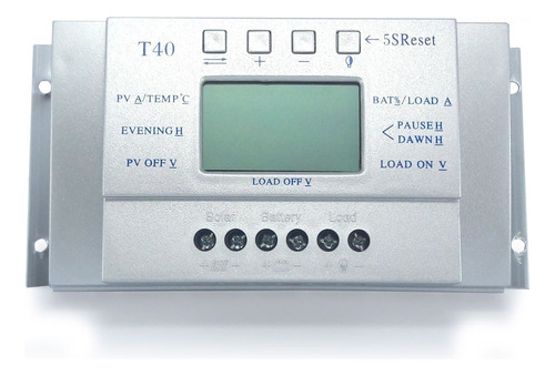 Controlador De Carga 40a - Mppt - 12v/24v - Lcd Completo