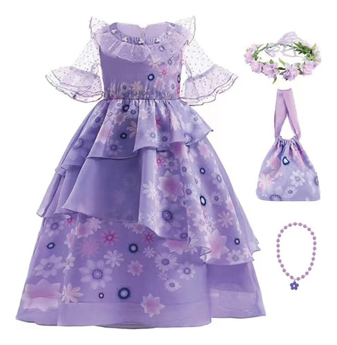 Juego De 4 Piezas--enchanted House Isabella Purple Princess Dress