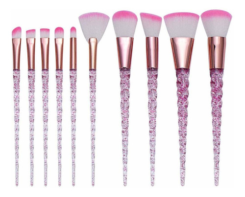 Pinceles De Maquillaje Girly Establecen 10 Piezas Sombr...