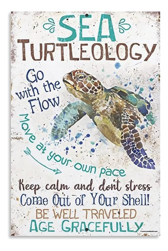 Acuarela Tortuga Póster Pintado A Mano Póster Pintura Decora