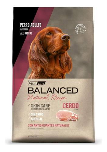 Vitalcan Balanced Natural Recipe Cerdo X 15 Kg Kangoo Pet