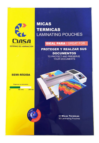 Mica Termica Ciasa Tamaño Doble Carta 5 Mm 50 Pzs 5 Paquetes