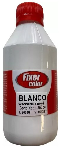 Tinta Wassington Fixer Color Blanco P/ Cueros Botella 250 Cc
