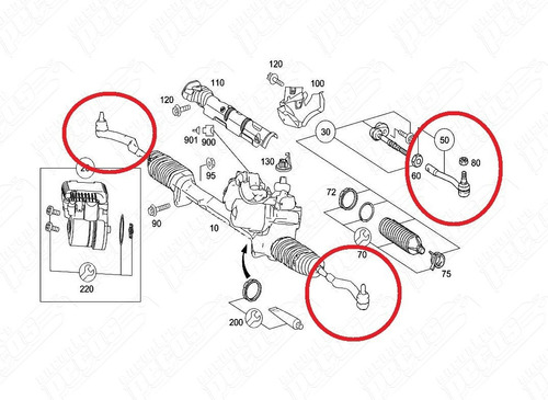 Terminal Direcao Direito Mercedes B200 T 2005-2011 Original