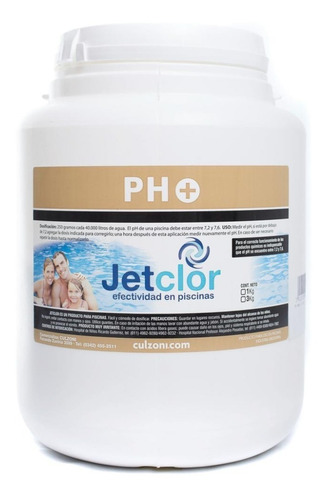 Corrector De Ph+ Piscinas Jetclor 3 Kilos