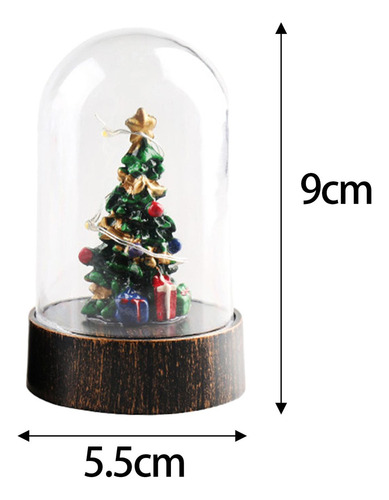 A Lámpara De Mesa Led Con Decoración Navideña Y Cúpula