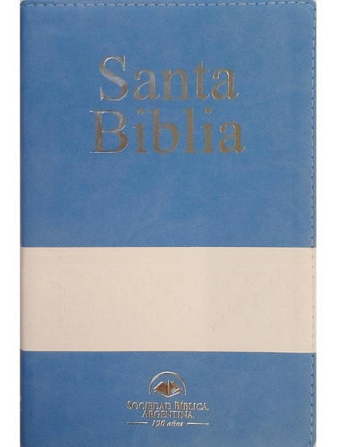 Biblia Letra Grande Celeste  Y Blanco