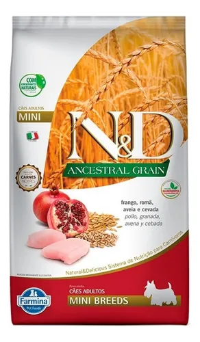 Alimento N&D Ancestral para perros adultos de razas pequeñas, 2,5 kg