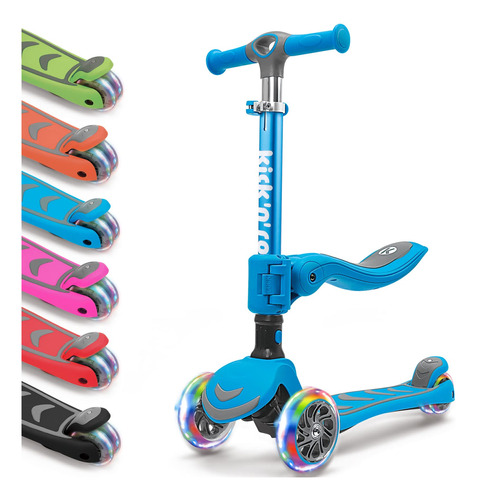 Patinete Kicknroll Para Ninos De 3 A 5 Anos, Ajustable Plega