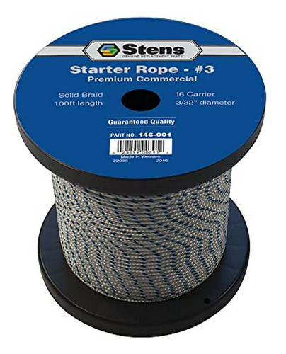 Stens 100  Cuerda De Arranque Trenza Sólida, 3 Ea, 1