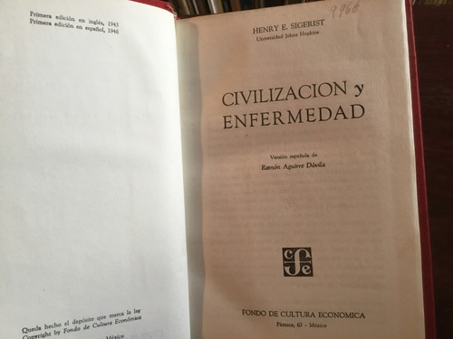 Henry Sigerist Civilización Enfermedad Arte Música Filosofía