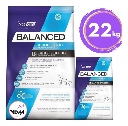 Alimento Balanced Adulto Raza Grande 20+2 Kg 