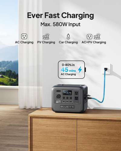 Estación De Energía Portátil Bluetti Ac50b 700w - 448wh