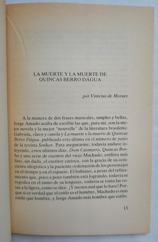 La Muerte Y La Muerte De Quincas Berro Dágua / Jorge Amado (Usado)