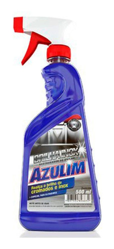 Brilha Inox Azulim 500ml - Acabamento E Brilho Para Inox