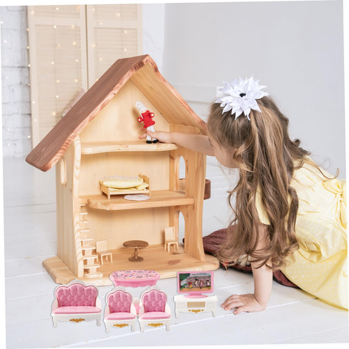 Juego De Muebles For Casa De Muñecas, 4 Juegos De Muebles