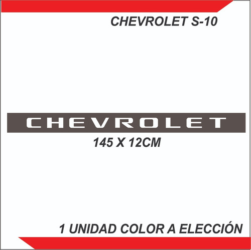 Adhesivo Chevrolet S-10 Tapa Trasera