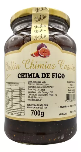 Geleia Dillin Chimias de Figo 700g - Família Scopel Delivery