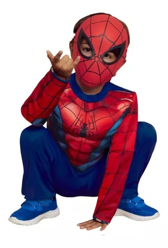 Disfraz Traje Spiderman Marvel Original Con Mascara