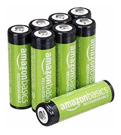 Set 8 Baterías Recargables Aa Amazon Basics Recarga Hasta